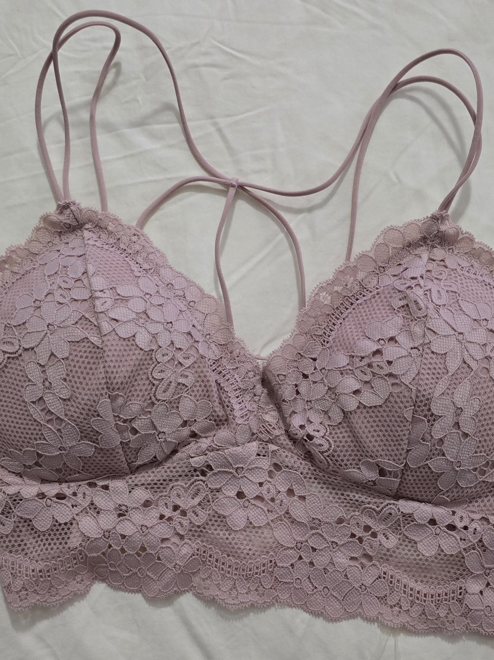 Bozzolo Size S Lace Bralette in Dusty Mauve